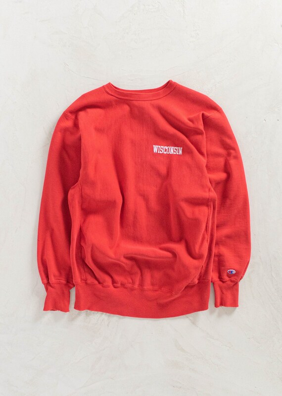 Vintage 1990s Champion Reverse Weave Wisconsin Sweatshirt Size S/M 