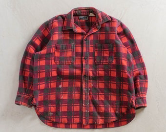 1980s Palermo Flannel Button Up Shirt Size M/L