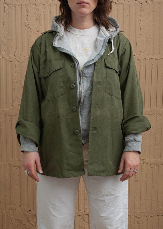 1980's Olive Drab Button Up