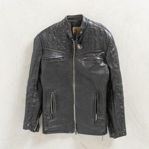 Vintage 1980s Brimaco Cafe Racer Leather Jacket Size XS/S — Vintage Biker Jacket — Genuine Leather — Classic Motorcycle Gear