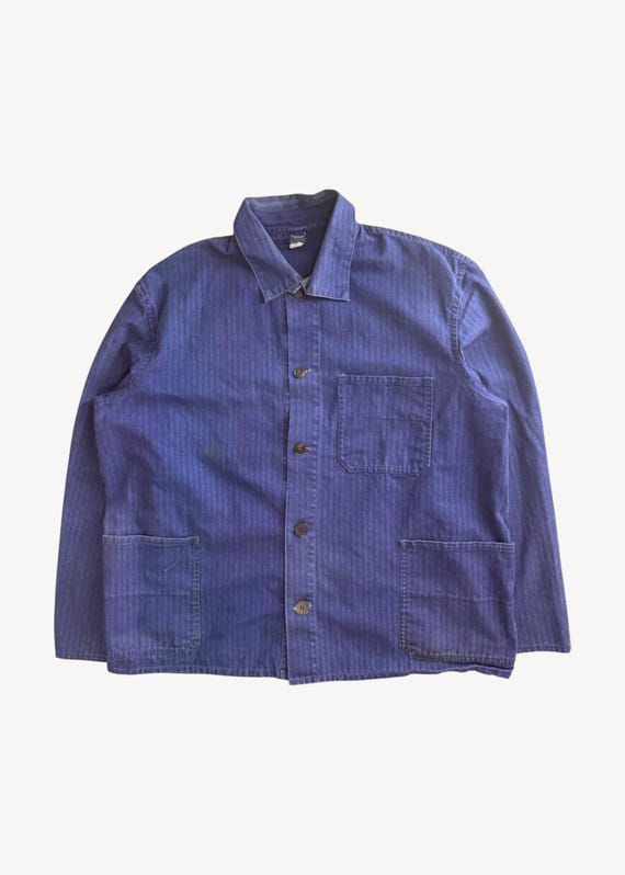 Vintage 1980s Bleu de Travail Chore Jacket | French Workwear Coat Small/Medium