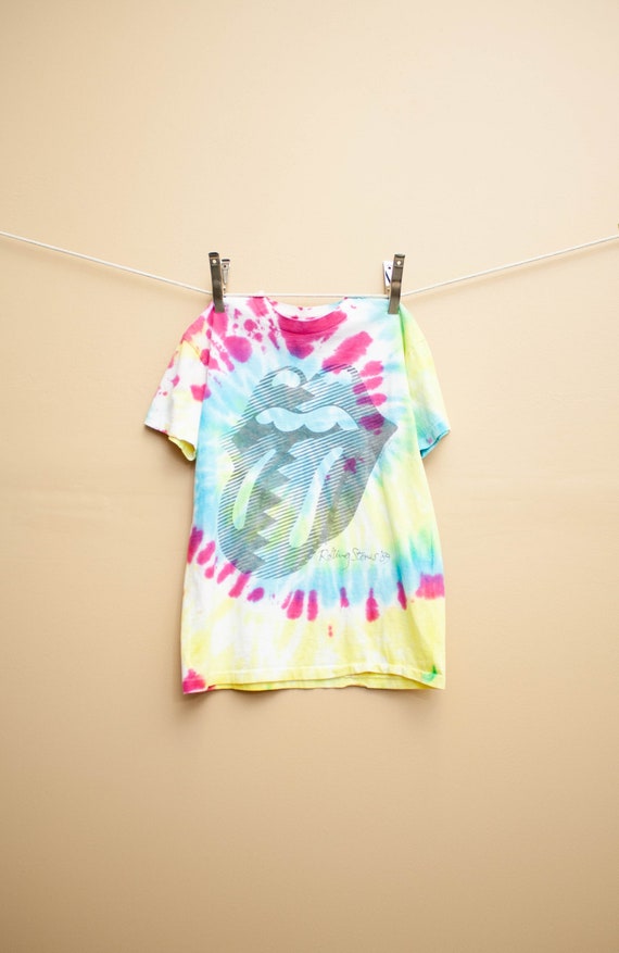 1989 Tie Dye Rolling Stones Tee