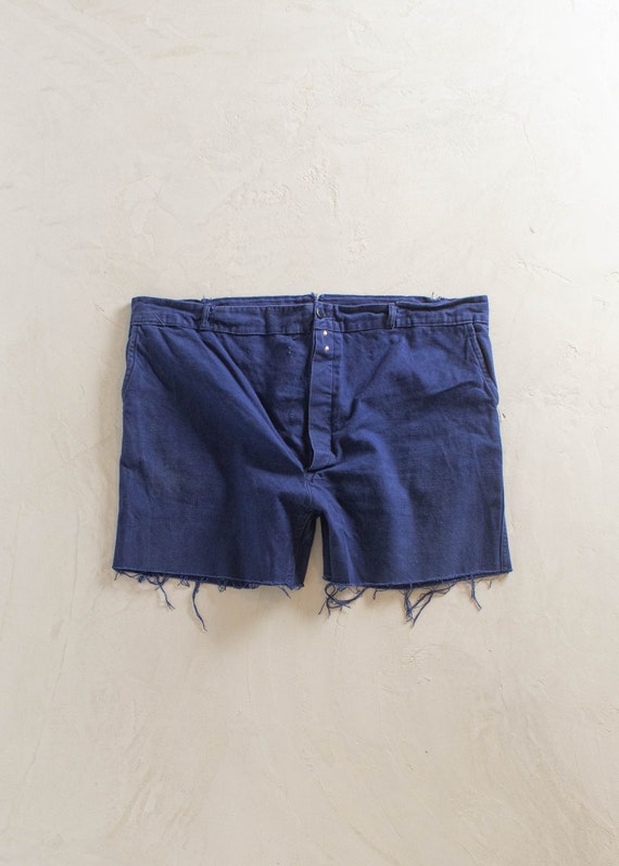 1980s French Workwear Shorts Size Women's 40 Men'… - image 1