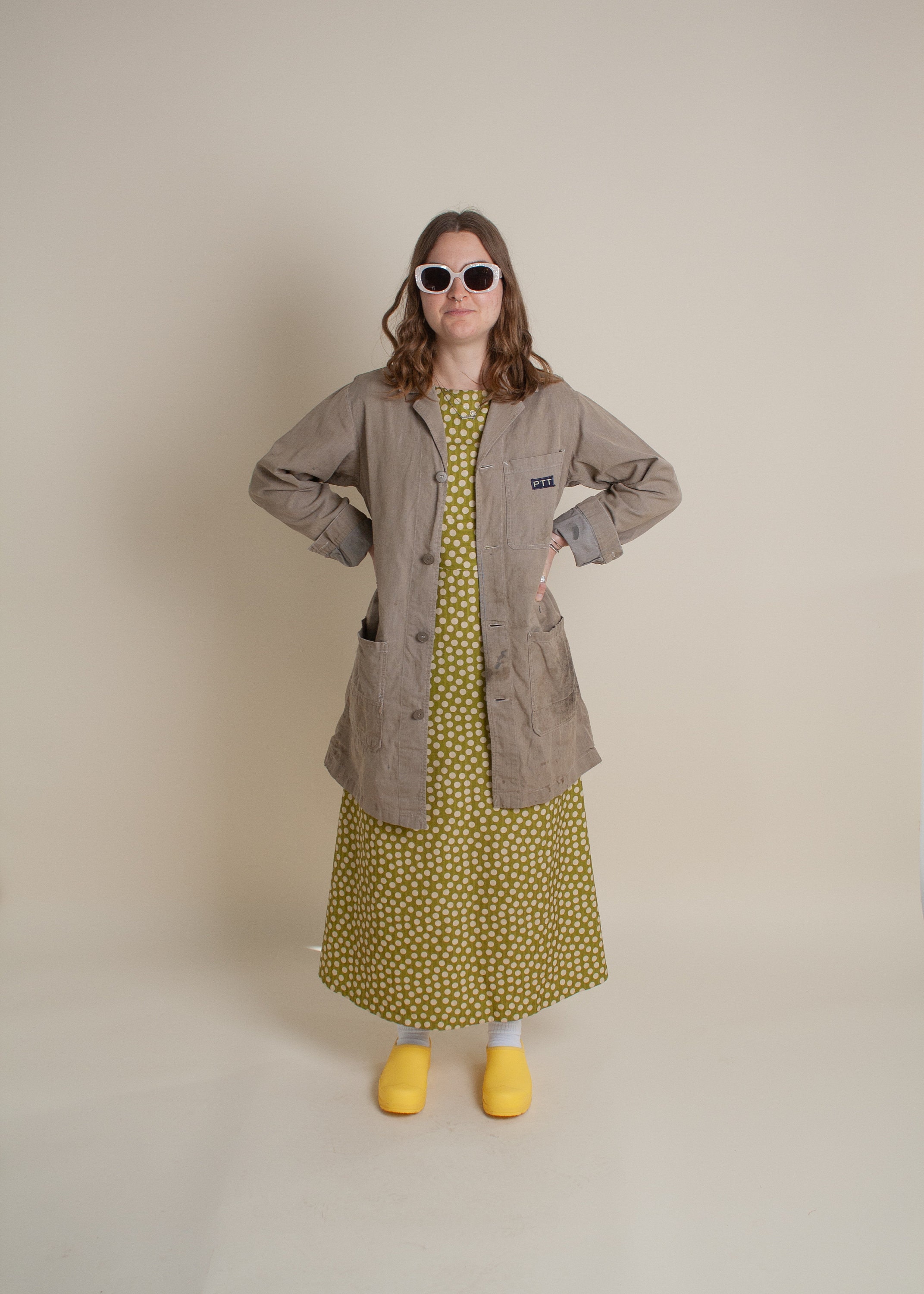1980's PTT Workwear Shop Coat Size 