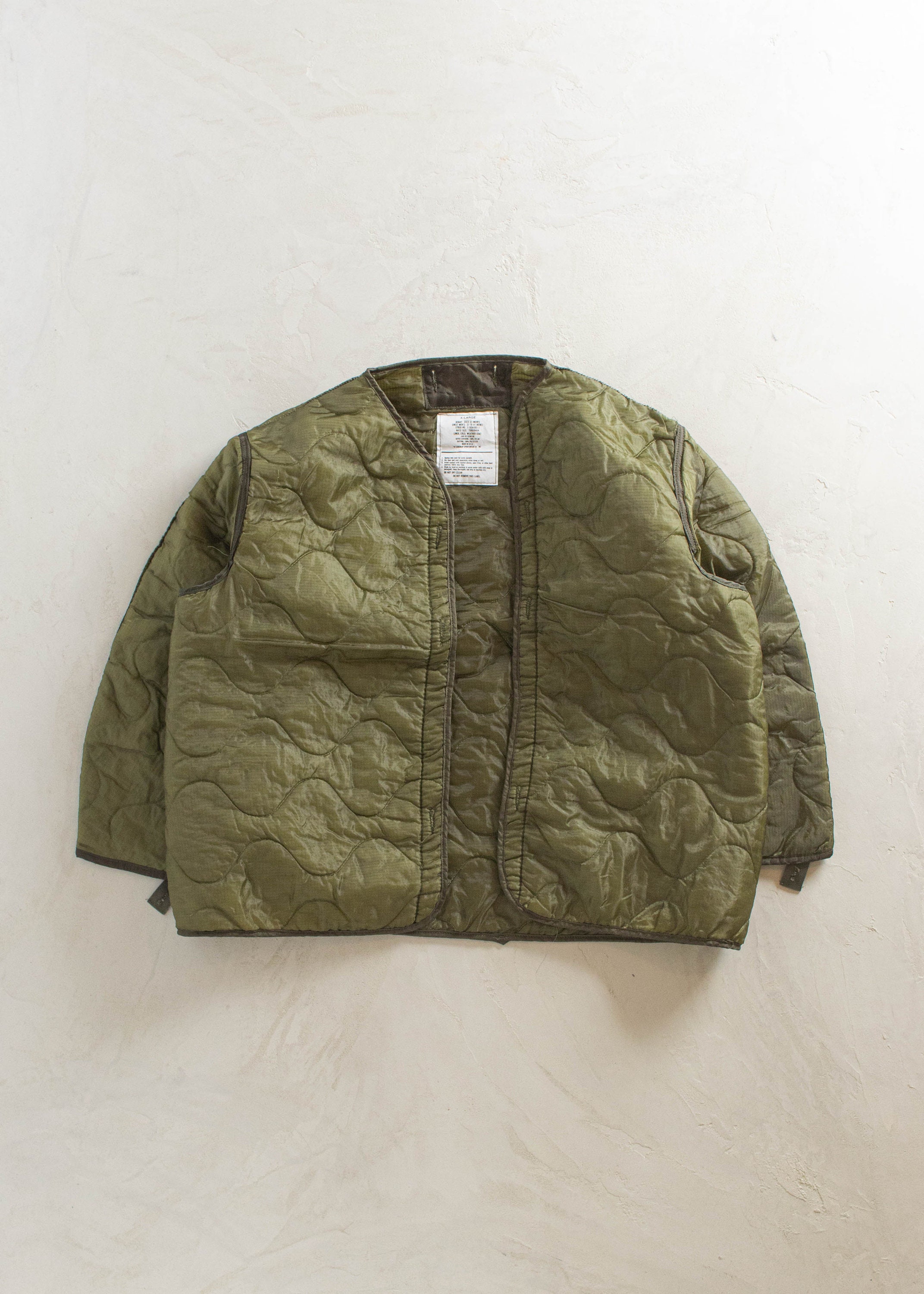 Military Quilted Padded Parka Jacket Liners M65 M51 Green 