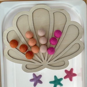 Montessori Preschool Sensory Bin Insert Tinker Tray Sensory Table Shell Scoop Activity Montessori Sensory Tray Toddler Montessori