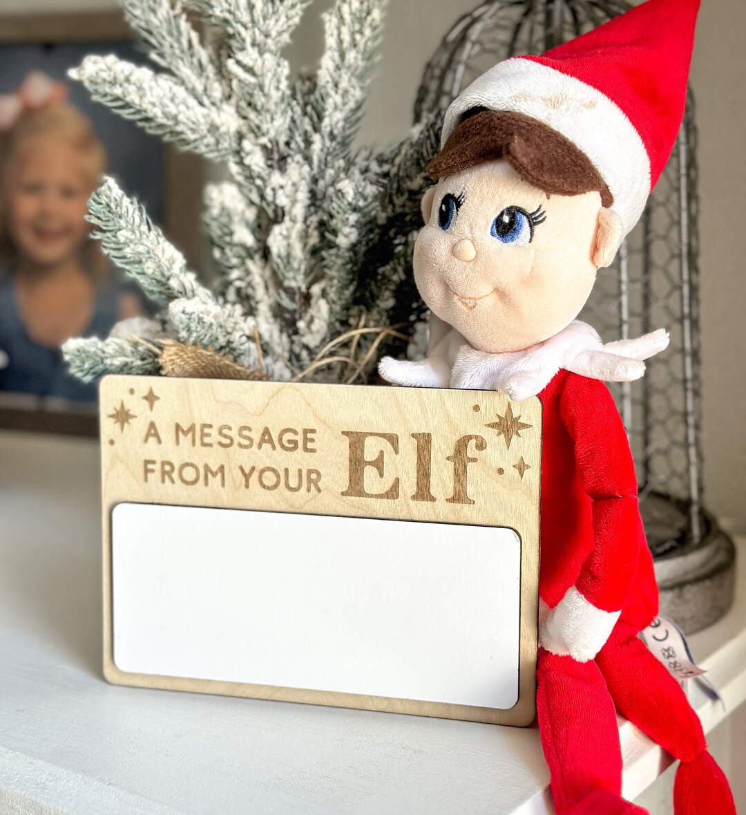 Elf on Shelf Message Board Christmas Decor Kids Elf Prop Etsy