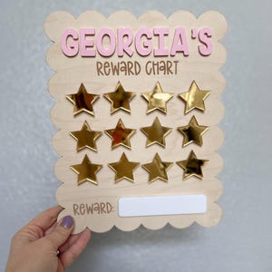 Reward Chart Lettering Star Reward Chart Toddler Behavior Chart Reusable Good Behavior Tracker ...