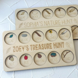 Custom Nature Hunt Gift Kid Nature Learning Toy Custom Gift Kid Montessori Gift for Nature Lover Outdoor Toy Custom Gift Christmas Toddler