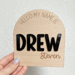 Custom Baby Announcement Sign Simple Newborn Hospital Sign Custom Name Sign Newborn Photo Prop Minimalist Aesthetic Baby Name Sign Custom