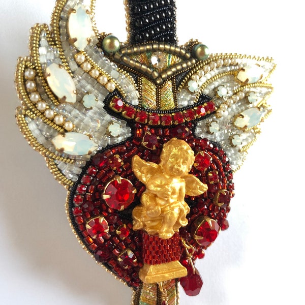 Bleeding Hearts Brooch