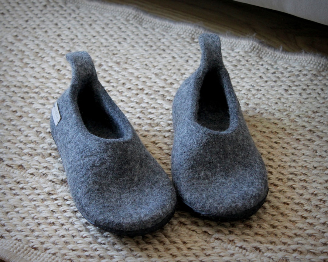 boiled wool house shoes