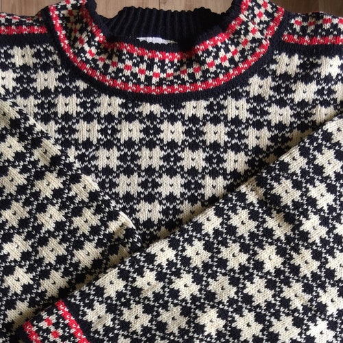 Gorgeous Vintage Wool Sweater Made in Estonia Lemsi Pattern - Etsy