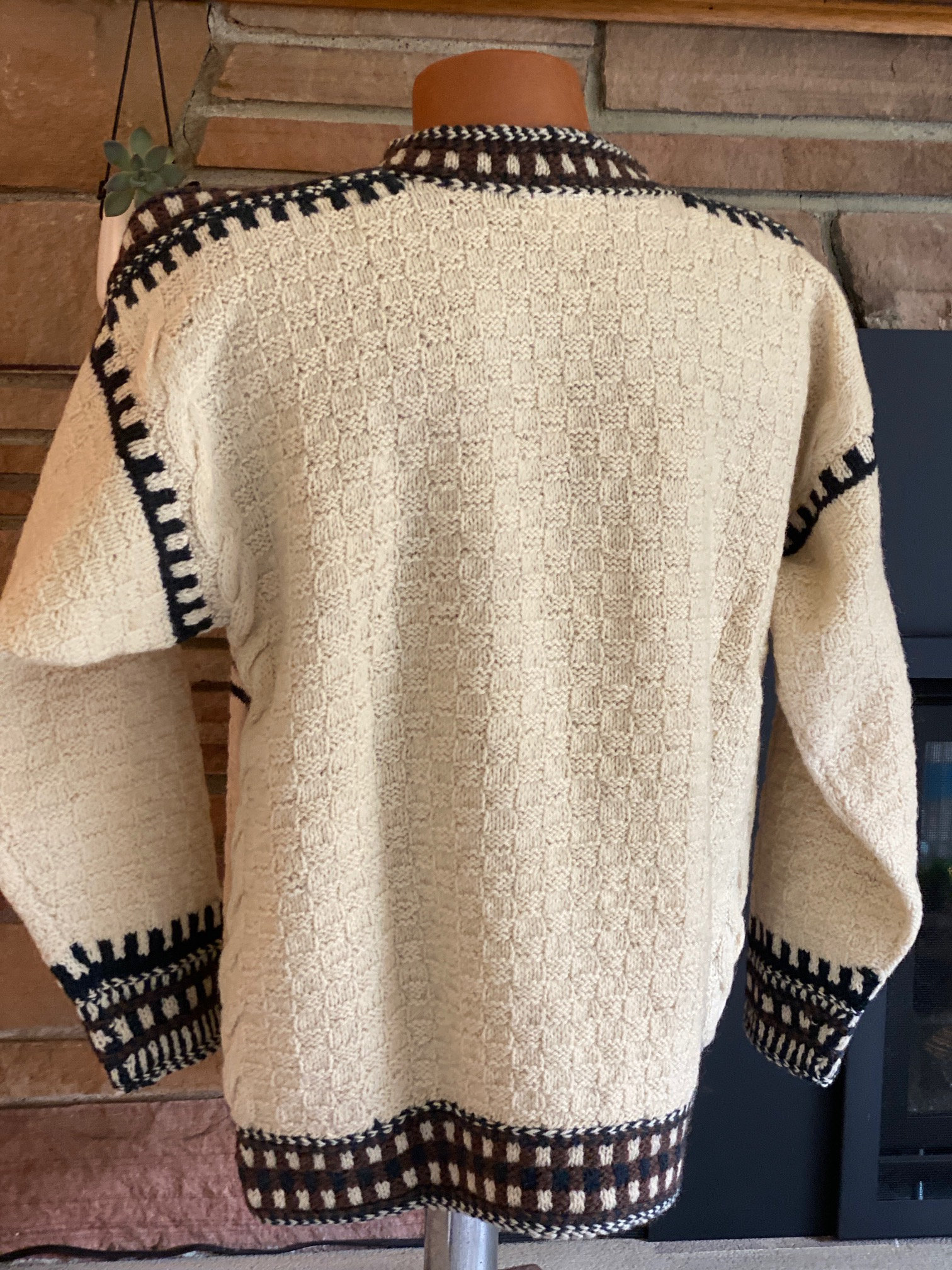 Vintage Hand Knit Wool Sweater With Duck Pattern Hand - Etsy