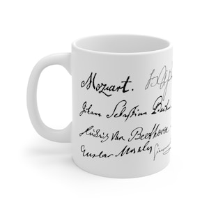 Signatures of composers coffee mug,