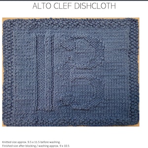 Digital Download | Pattern for Knit Alto Clef Dishcloth