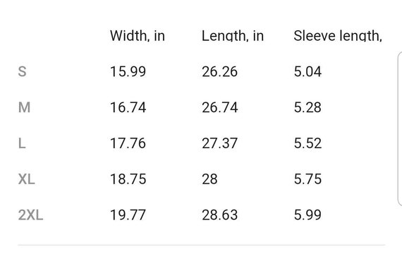 Viola Size Chart