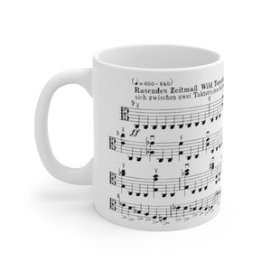Hindemith Viola Sonata, Op. 25 No. 1 (4th Movement), Viola Sheet Music Mug