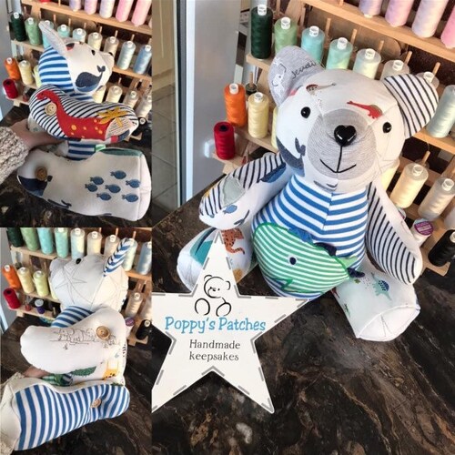 Keepsake Bear Memory Bear Baby Clothes Bear Handmade Etsy