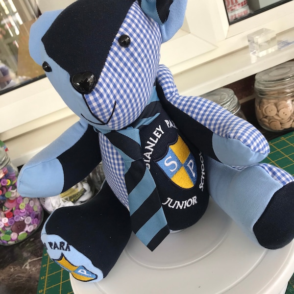 School uniform leavers bear keepsake