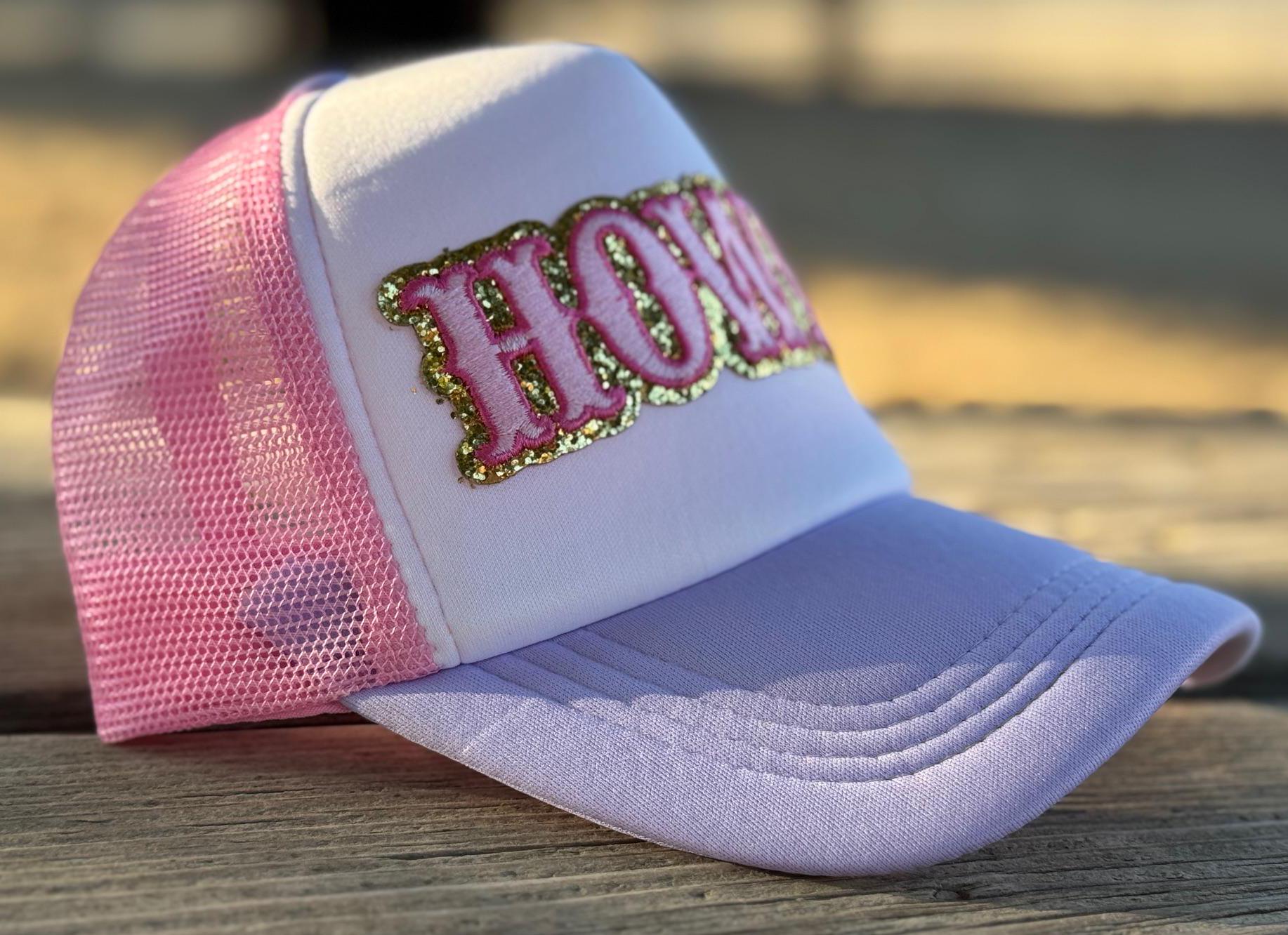 Adorable Bright Pink Howdy Cowgirl Handmade Trucker Hat with Crystals Trucker Hat, Sparkly HOWDY, Trendy Hat, Cowgirl, Western  main image 4