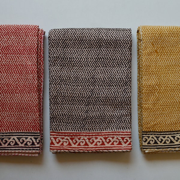 Neue Bagru gedruckte Hand Block Kantha Quilt, Bio-Baumwolle handgemachte Kantha, Twin, Queen, King Size Tagesdecke indische Kantha Wendedecke