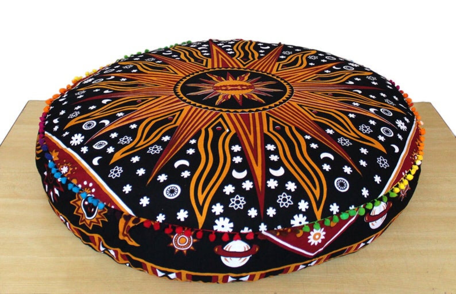 Meditation Cushion Cover 42x6 Round Cushion Cover Large Etsy