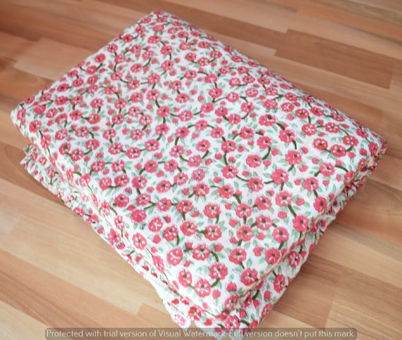 Rug Making Craft Sewing Materiel Hand Block Print Indian Beautiful Flower Print Dressmaking Running Loose Fabric By 5 Yard Throw Quilting