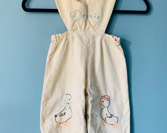 Vintage Overalls Handstiched