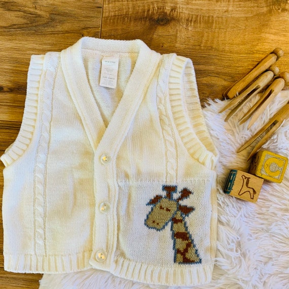 Knit Vest with Giraffe - image 1