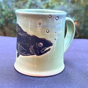 11 oz Trout Fish Porcelain Mug