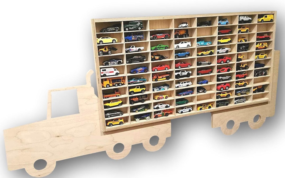 Organizer Shelf Springs TIR Truck Gift Hot Wheels Wooden Toy Car - Etsy