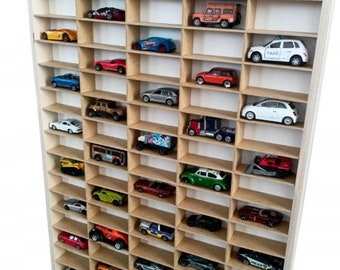 Regal for Spielzeugautosammlung for Kinderzimmer vertical 92 Autos