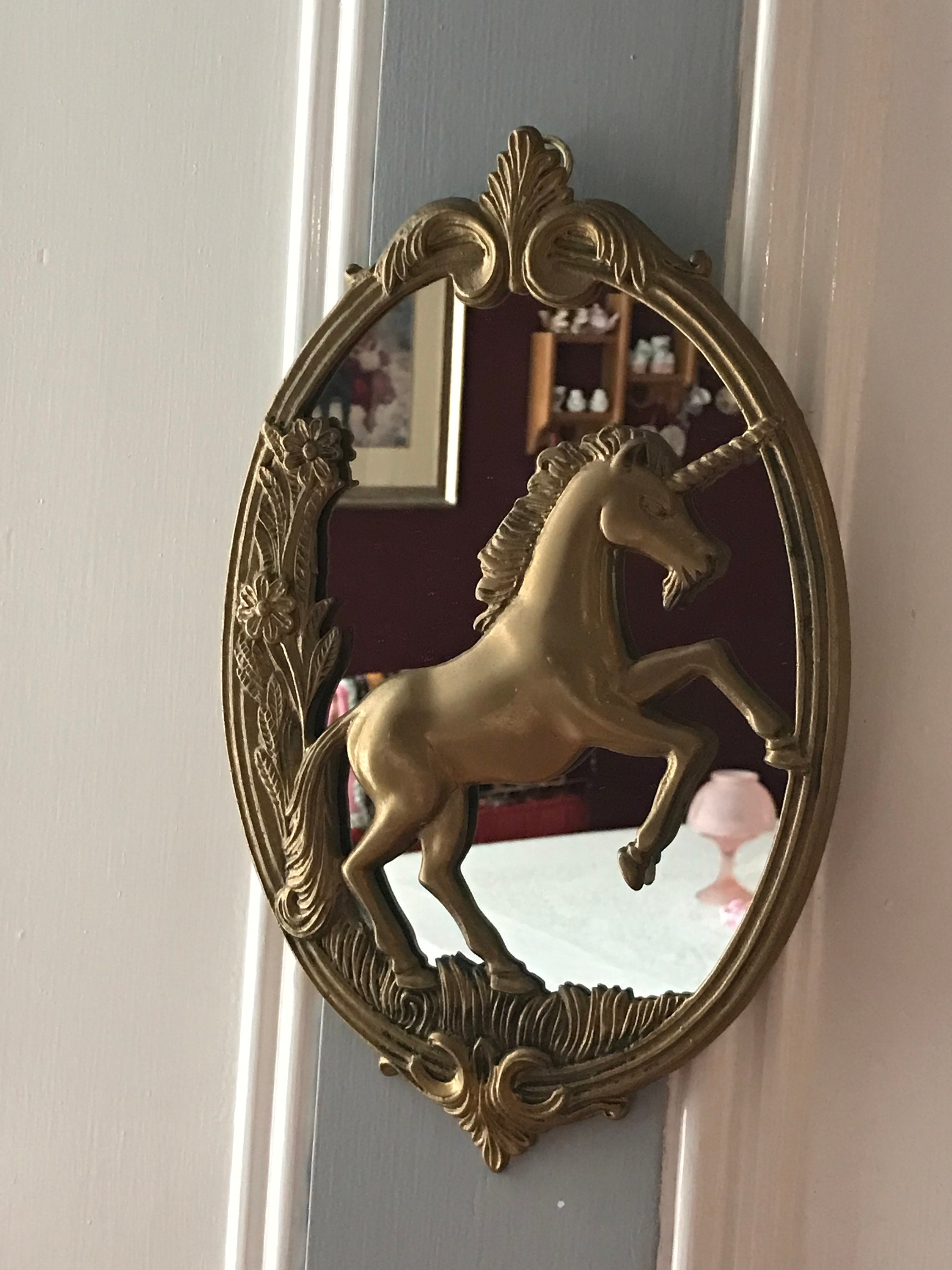 Personalized Unicorn Shaped Kids Mirror, Girls Christmas Gift