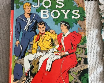 Jo's Boys - Louisa May Alcott - 1940s Illustrated Book with Dust Jacket - Classic Vintage Book