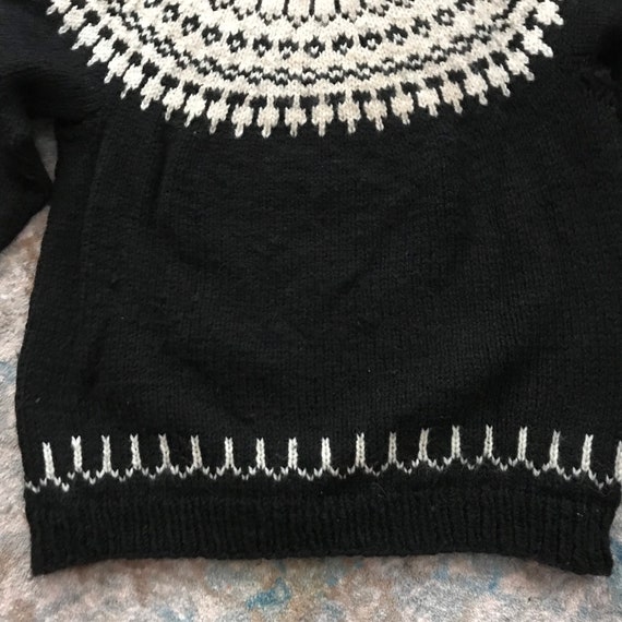 Chunky knit Lopi style sweater Hand knit 1980 Woo… - image 5