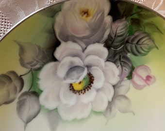 Noritake M Vintage Handpainted 9" Round Plate Roses