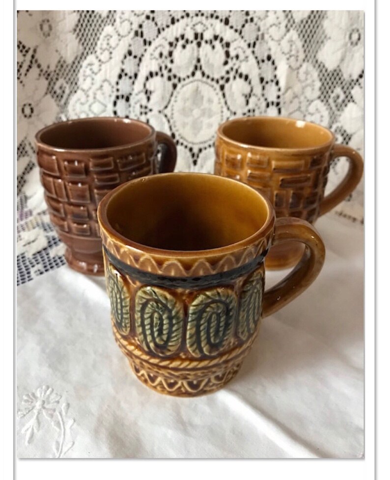 Vintage Coffee Mugs Made in Japan Set of 3 Etsy