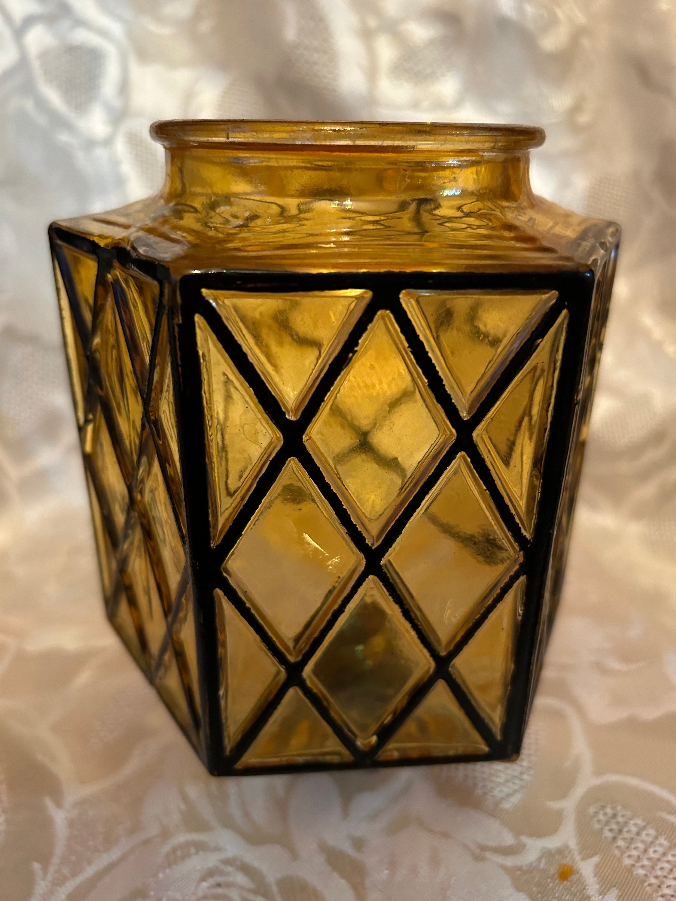 Amber Diamond pattern Miniature Lamp Shade | awesome