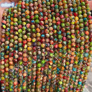 Natural Sea Sediment Jasper Smooth Round Beads,Green Sea Sediment Jasper Beads supply,15&quot; strand DIY beads 4mm 6mm 8mm 10mm   16colors