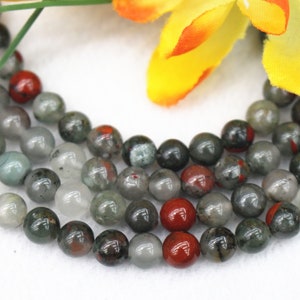 Natural African Bloodstone Smooth Round beads 4mm 6mm 8mm 10mm 12mm African Bloodstone beads wholesale,beads supply 15&quot; strand