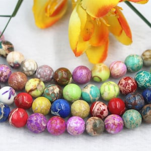 Natural Mixed Color Sea Sediment Jasper Beads,4mm 6mm 8mm 10mm 12mm Sea Sediment Jasper Beads wholesale,Beads supply,15&quot; strand