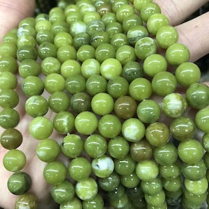 Natural Green TaiWan Chinese Jade Smooth Round Beads,Southern jade Loose stone beads supply,15&quot; strand DIY Accessories 6mm 8mm 10mm