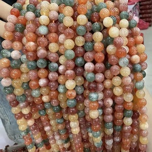 Multicolor Jade Smooth Round beads 6mm 8mm 10mm Candy Jade Beads supply 15&quot; strand DIY beads Accessories