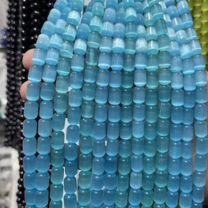 Natural Blue Cat&#39;s Eye Oval Beads,Selenite Beads Colors to choose from beads supply,15&quot; strand 8x12mm colors 6