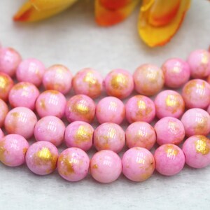 pink gold jade Smooth Round beads 4mm 6mm 8mm 10mm 12mm Malaysian Jade beads wholesale,Mountain Jade beads supply 15" strand