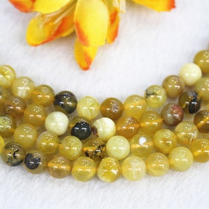 AA Natura Yellow Opal Smooth Round beads 4mm 6mm 8mm 10mm 12mm Yellow Opal beads wholesale,beads supply 15&quot; strand