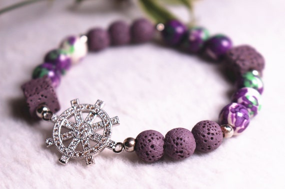 purple lava beads