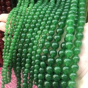 Green Jade Smooth Round beads,Jadeite Jade beads supply 15&quot; strand DIY beads 4mm 6mm 8mm 10mm 12mm