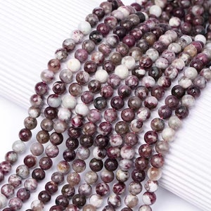Natural plum Tourmaline Smooth Round beads Loose stone beads wholesale supply,15&quot;strand DIY Accessories 6mm 8mm 10mm